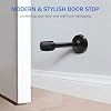Door Stopper, Black Door Stop 4 Inch Wall Mounted Door Stopper for Skirtings Indoors Outdoors, Stainless Steel, Rubber Bumper Tips Wall Protector Stop Door Hitting Wall,100mm