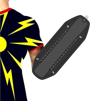 Shindn Lightweight Metal Steel Shields with Window Breaker, Multifunctional Tactical Arm Shield, Home and Camping Safety Defense Sheild