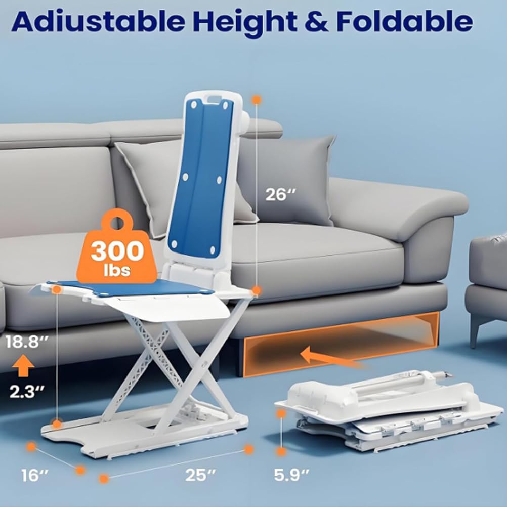 BCBKD Sollevatore Elettrico Pieghevole per Sedia, Impermeabile IPX8, Telecomando, capacità di 136 kg, Dispositivo di Assistenza per Anziani E Disabili