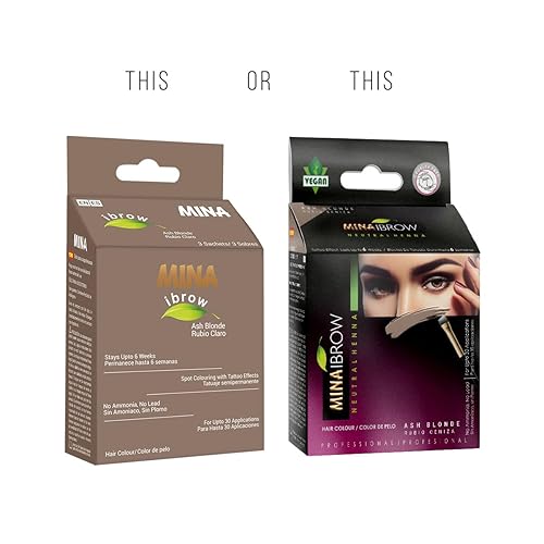 Miniatura 10 de Mina - Kit de coloración con henna ibrow en paquete regular, hasta 6 semanas de duración (marrón grisáceo).