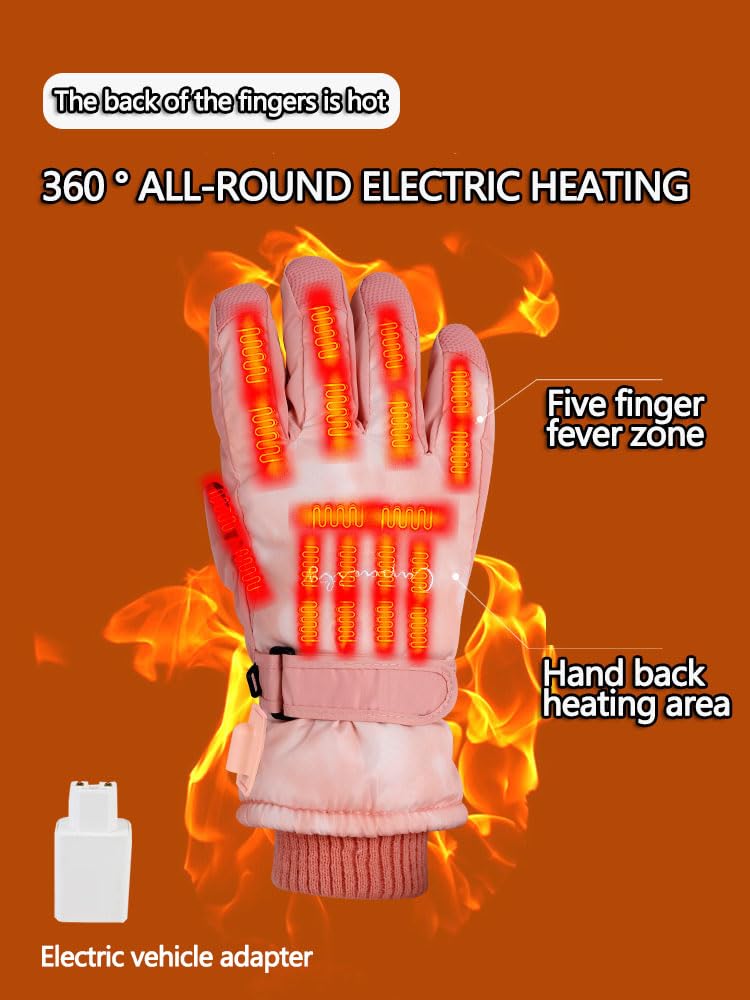 Gants Chauffants USB – Imperméables, Coupe-vent, écran Tactile – Pour Ski, Vélo, Camping – Homme/femme, Taille Unique - 3