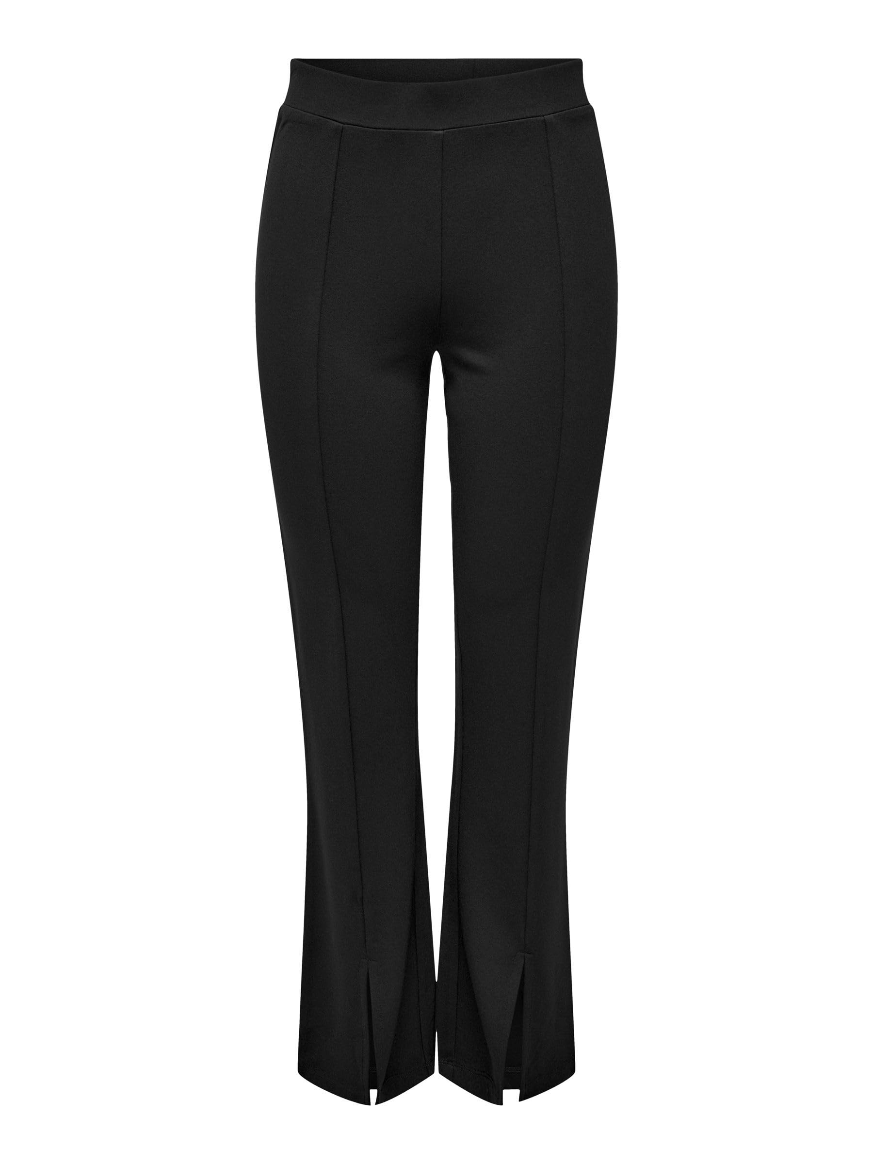 Jdy Women's Black Jdypretty Flare Slit Pant Jrs Noos, M/32