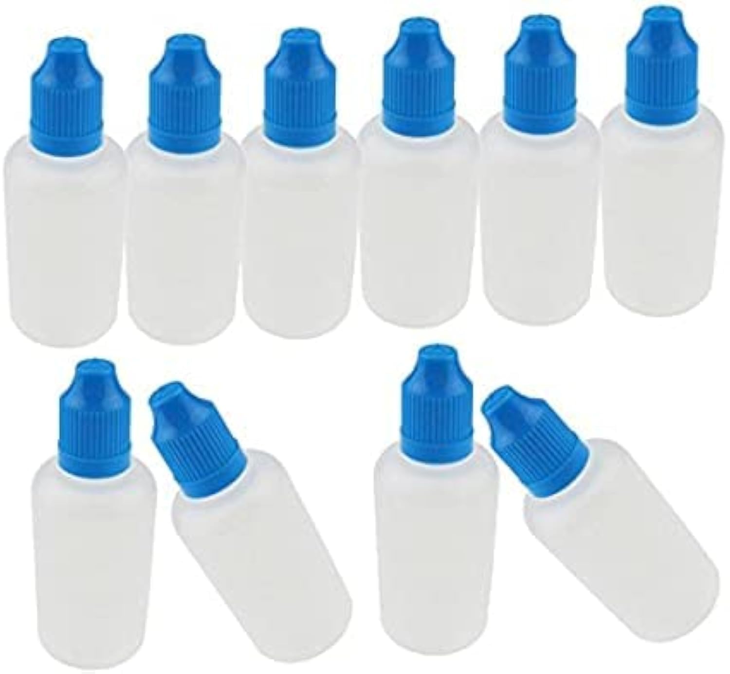 Unxuey Blue 30Ml Empty Plastic Eye Dropper Liquid Squeezable Dropper Bottle With Cap Pack Of 10