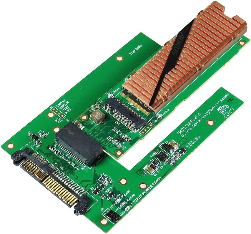 Gen-Z 1C (EDSFF) PCIe Gen 4 16GT/s to M.2 NVMe SSD Adapter - High-Speed PCIe Gen 4 to M.2 NVMe SSD Adapter for Smooth Integration & Easy Installation-Adapter for Gaming, Video Editing & Data Analysis