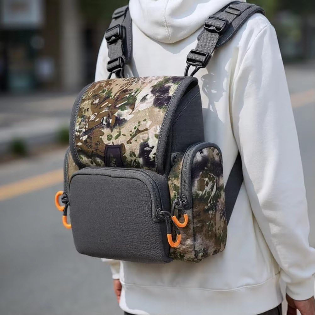 Arnés Portátil para Binoculares con Funda Impermeable, Mochila para Pecho para Caza, Observación De Aves Y Senderismo.