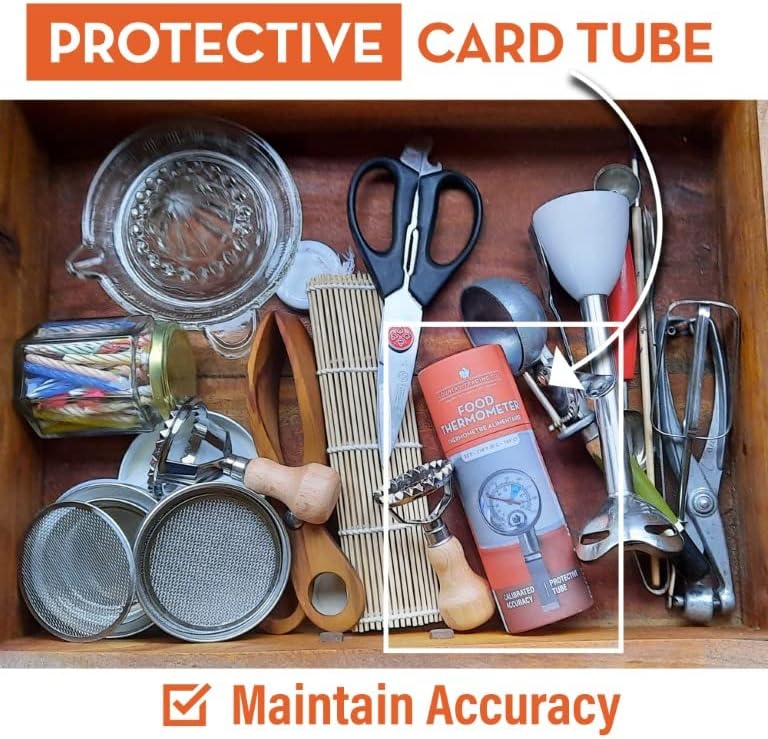 review Kitchen Food Thermometer | Protective Case | Meat BBQ Poultry Dairy and Canning | Calibrated