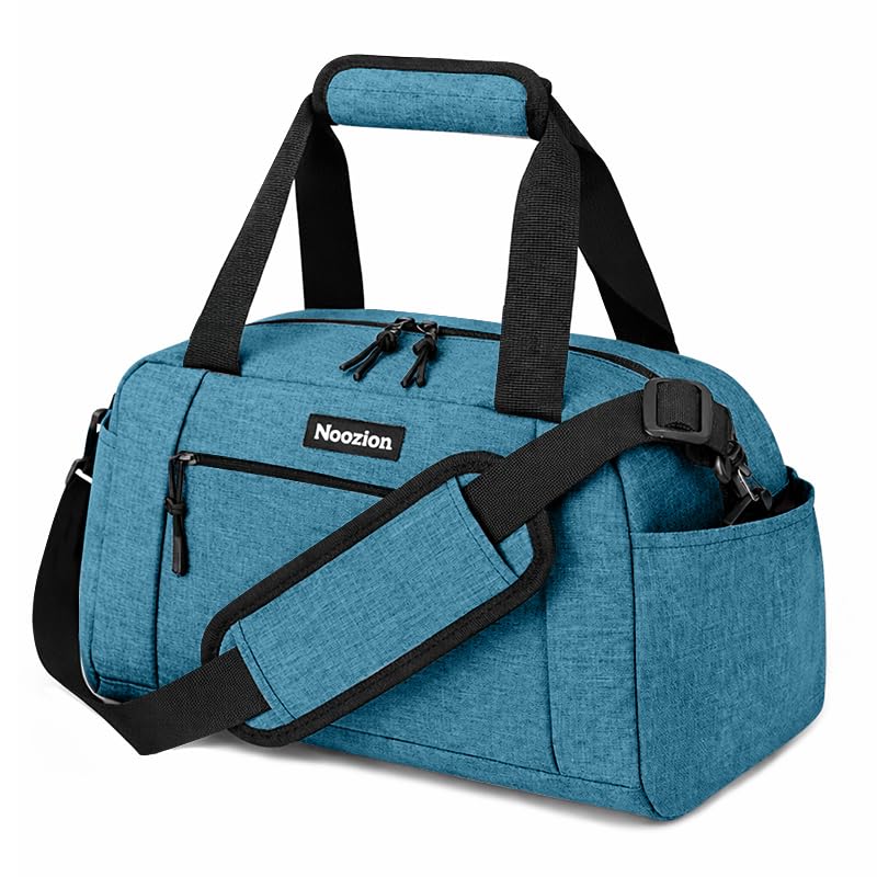 Noozion 14 inch Small Gym Bag for Women & Men, Lightweight Carry On Mini Duffle Bag with Multiple Pockets, Sports Bag for Travel and Workout., Navy Blue, 14 inches, Gym Bag