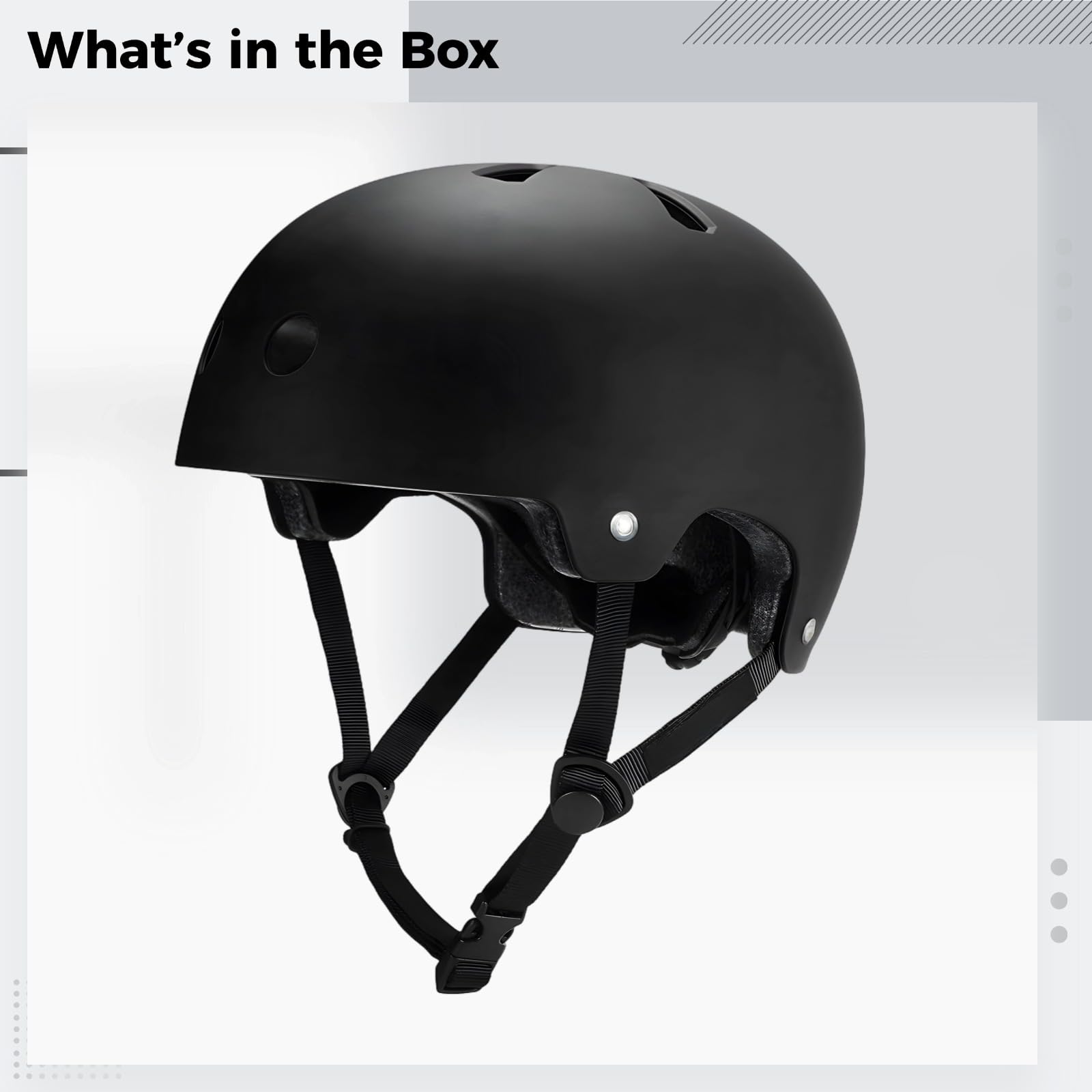 Verstellbarer Skateboard Helm mit MIPS System, Schutzausrüstung für Rollschuhlaufen, Outdoor Sporthelm mit ABS Schale und EPS Schaum, atmungsaktiv, schweißabsorbierend, Schwarz