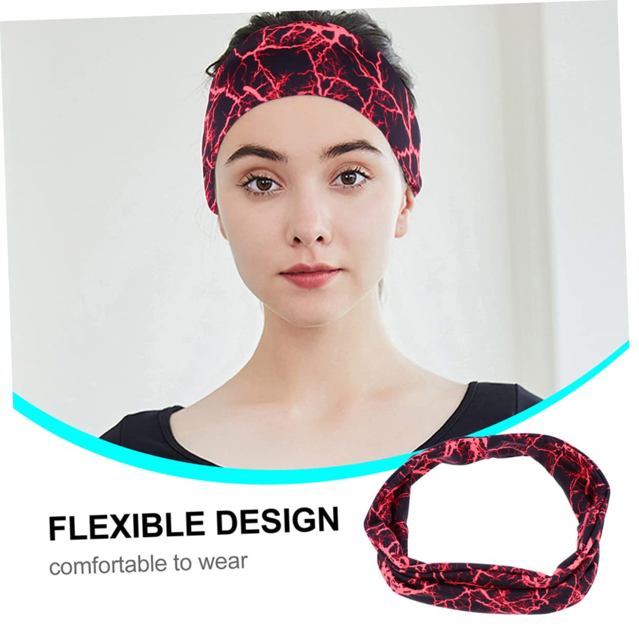 Toddmomy Cintura Antitraspirante Fitness Bande Fascia Lungo Fasce Di Sudore Elastico Fasce Atletiche Fasce Per Il Fitness Fasce Da Donna Fasce Sportive Spandex