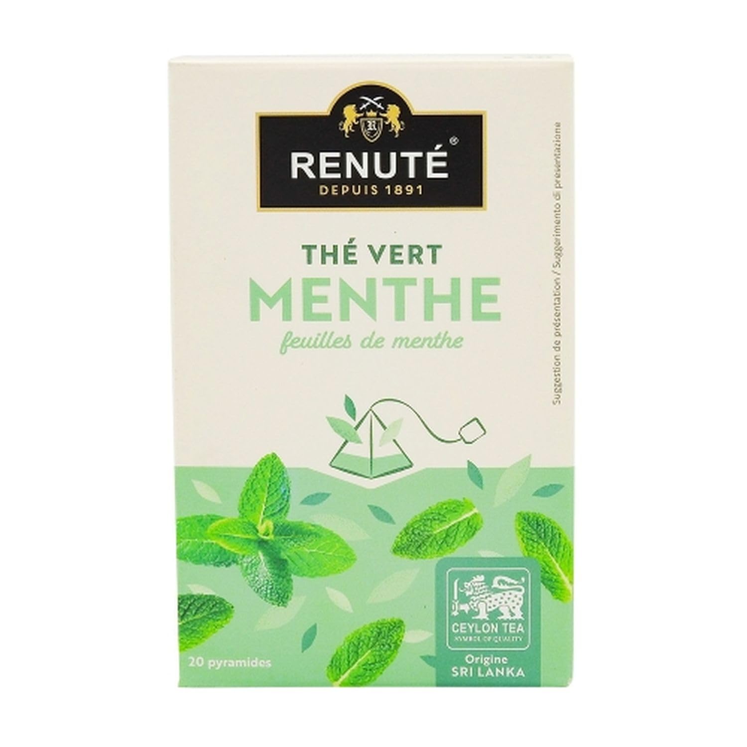 Lot 20x Thé vert à la menthe - 20 sachets - Boîte 32g