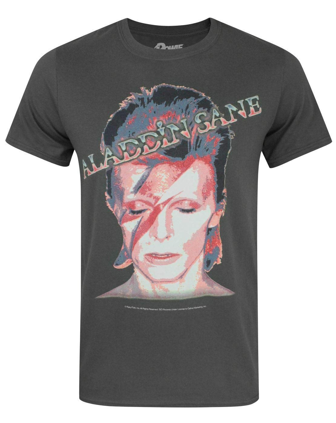 Vanilla Underground Men's Charcoal David Bowie Aladdin Sane T-Shirt