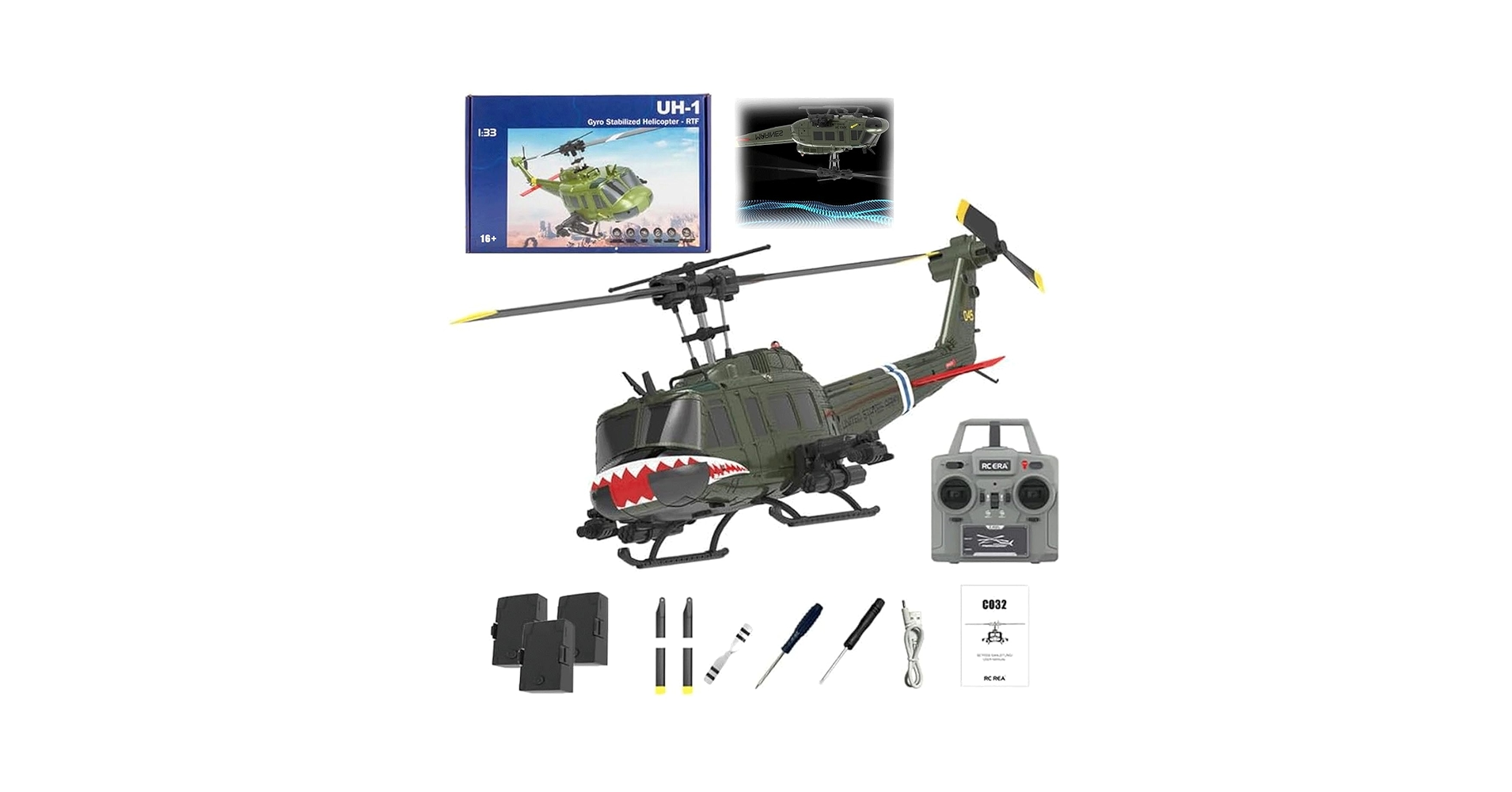 Amazon.com: RC ERA C032 UH-1 Huey RC Helicopters for Adults