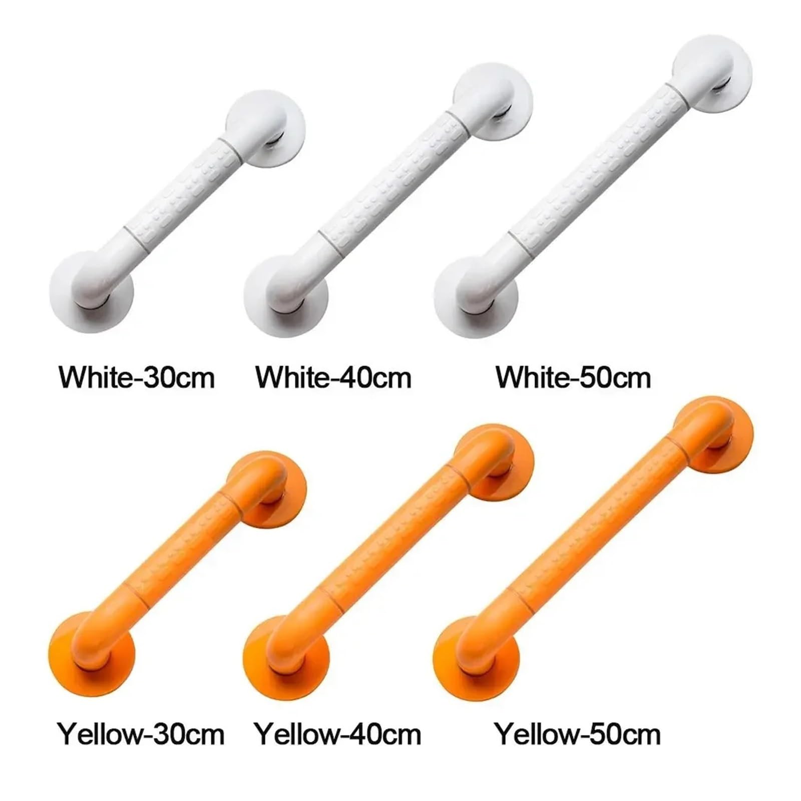 Barra de agarre for baño, 30/40/50 cm, for ducha, bañera, inodoro, mango seguro, pasamanos, útil seguridad for, toallero Para ducharse(White,50cm)