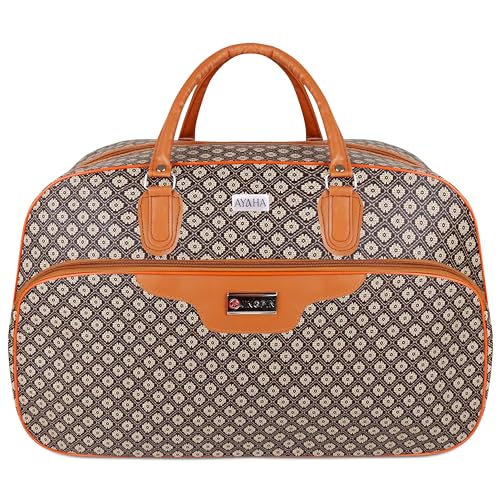 Image of Ayaha Large Travel Duffle Bag, Air Bag for Men and Women Cabin Luggage Bag Weekender Stylish Travel Bag with Detachable Shoulder Strap 47 litres (TB-8-P3)