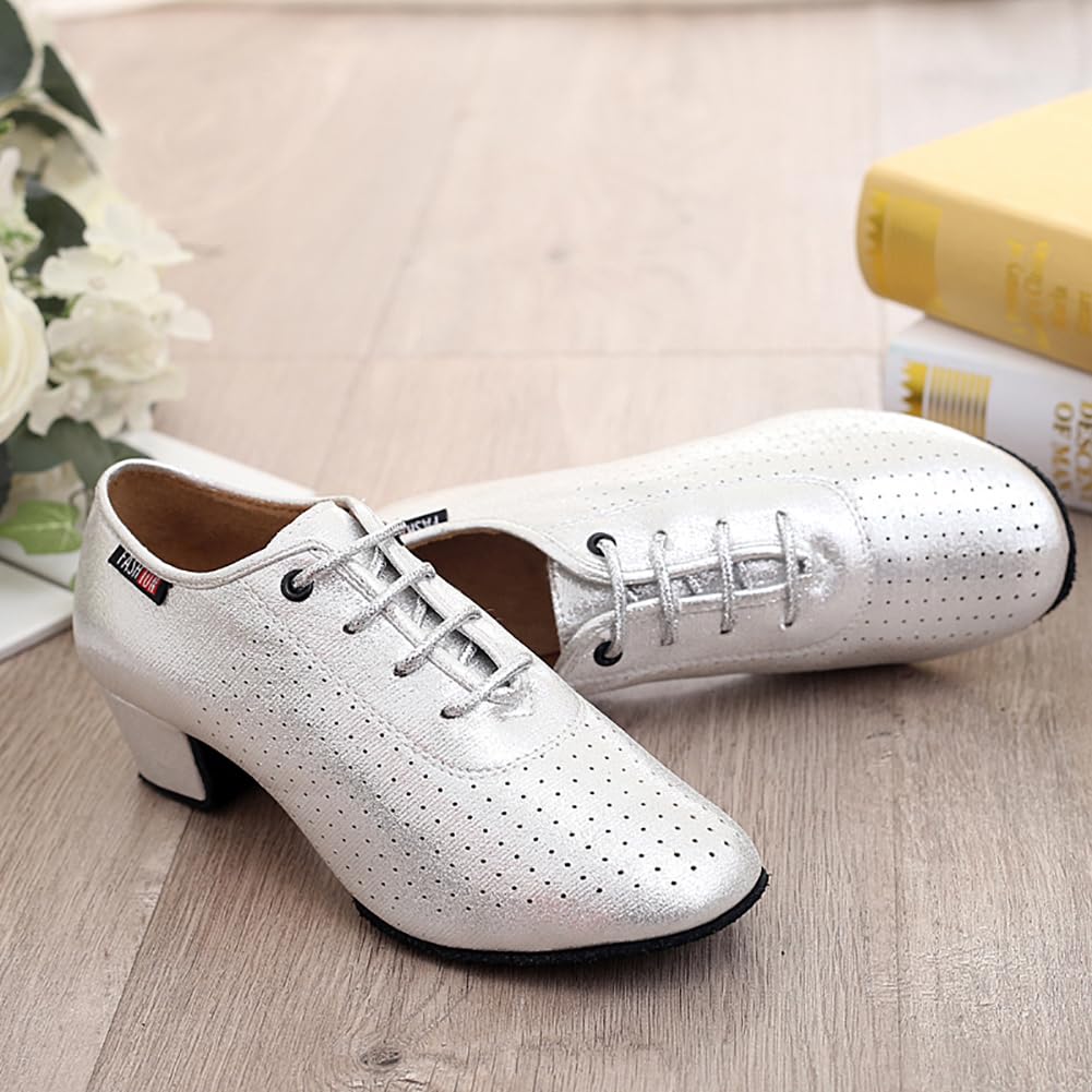 HIPPOSEUS Scarpe da Ballo Latino Americano Uomo Tacco Basso Salsa Tango
