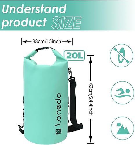 Miniatura 3 de 20L30L Dry Bag Large Waterproof Bag Roll-Top Heavy Duty Fishing Duffel Bag with Durable Straps for Kayaking Paddle boarding Boating Rafting Fishing