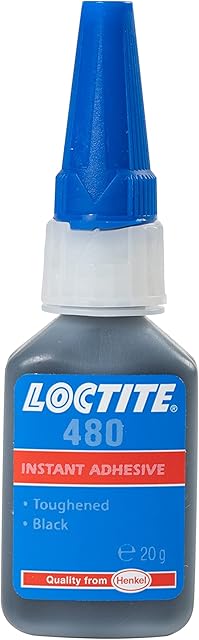 LOCTITE 480, Impact Resistant Liquid Adhesive, Instant Adhesive for Demanding Bonding, Fast Curing Cyanoacrylate Glue Instant Adhesive for Many Materials, 20g