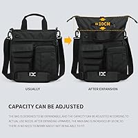 Vista 3 de Mens Messenger Bag Laptop Shoulder Bag Computer Work Office Bag Waterproof Briefcases for Travel Work Negro