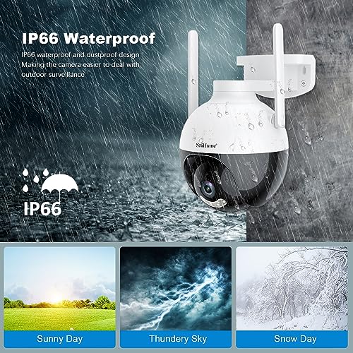 Image of Srihome SH045 Full HD 1920 * 1080p WiFi IP Camera WiFi Home Security CCTV Camera Pan & Tilt 2 Way Talk Color Night Vision Sleep Mode AI Motion Detection Supports MicroSD Card Upto 128GB
