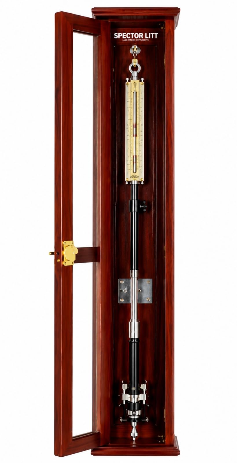 Fortin's Barometer | Mercury Atmospheric Pressure Measuring Instrument | Aluminium Made | Adjustable Cistern | Wooden Frame | Without Mercury | Meteorological Equipment |-image-33