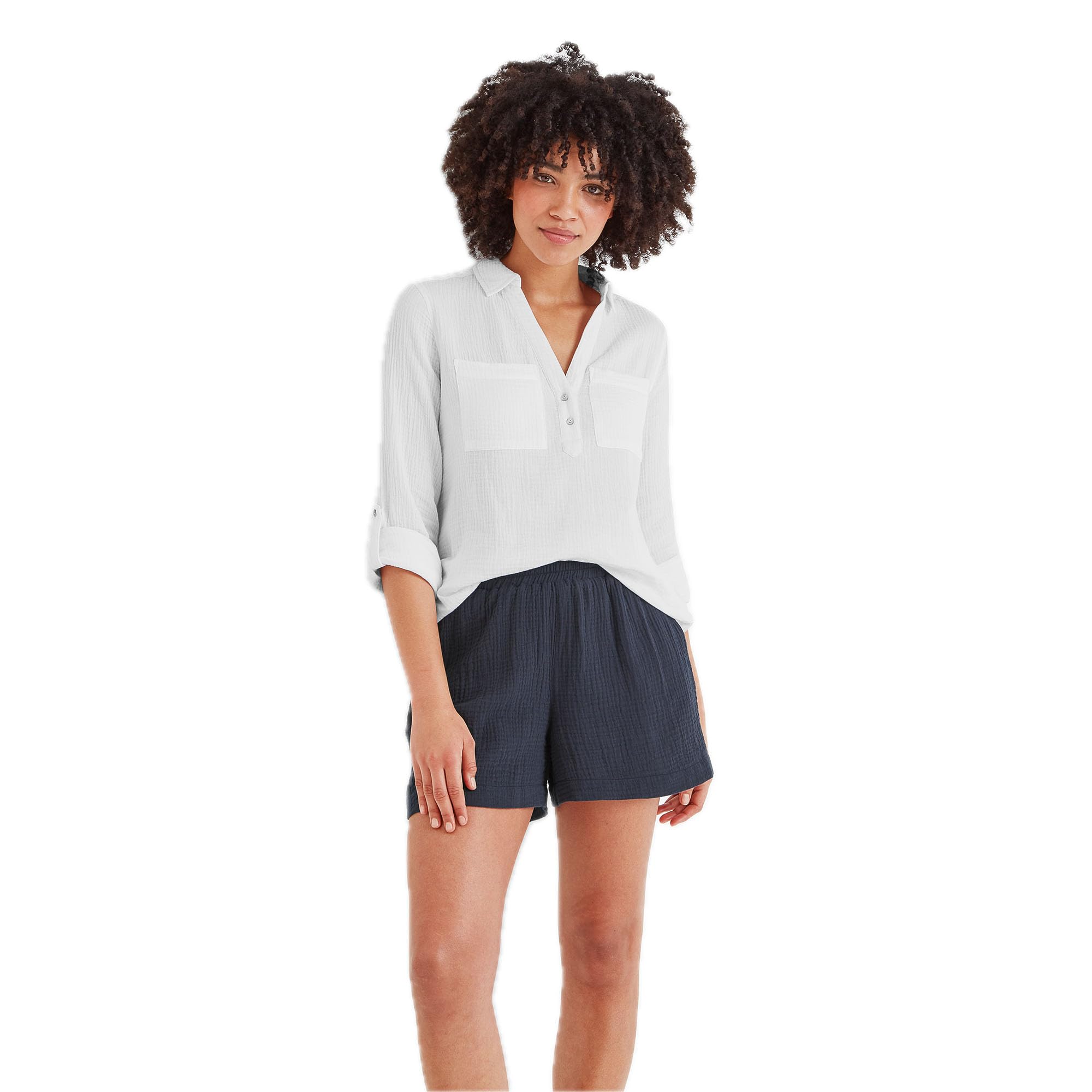 TOG24 Cruise Women's Long Sleeve Shirt. This Blouse is Crafted from 100% Sustainable Cotton. Make This Womens Blouse an Essential Part of Your Summer Wardrobe Today.