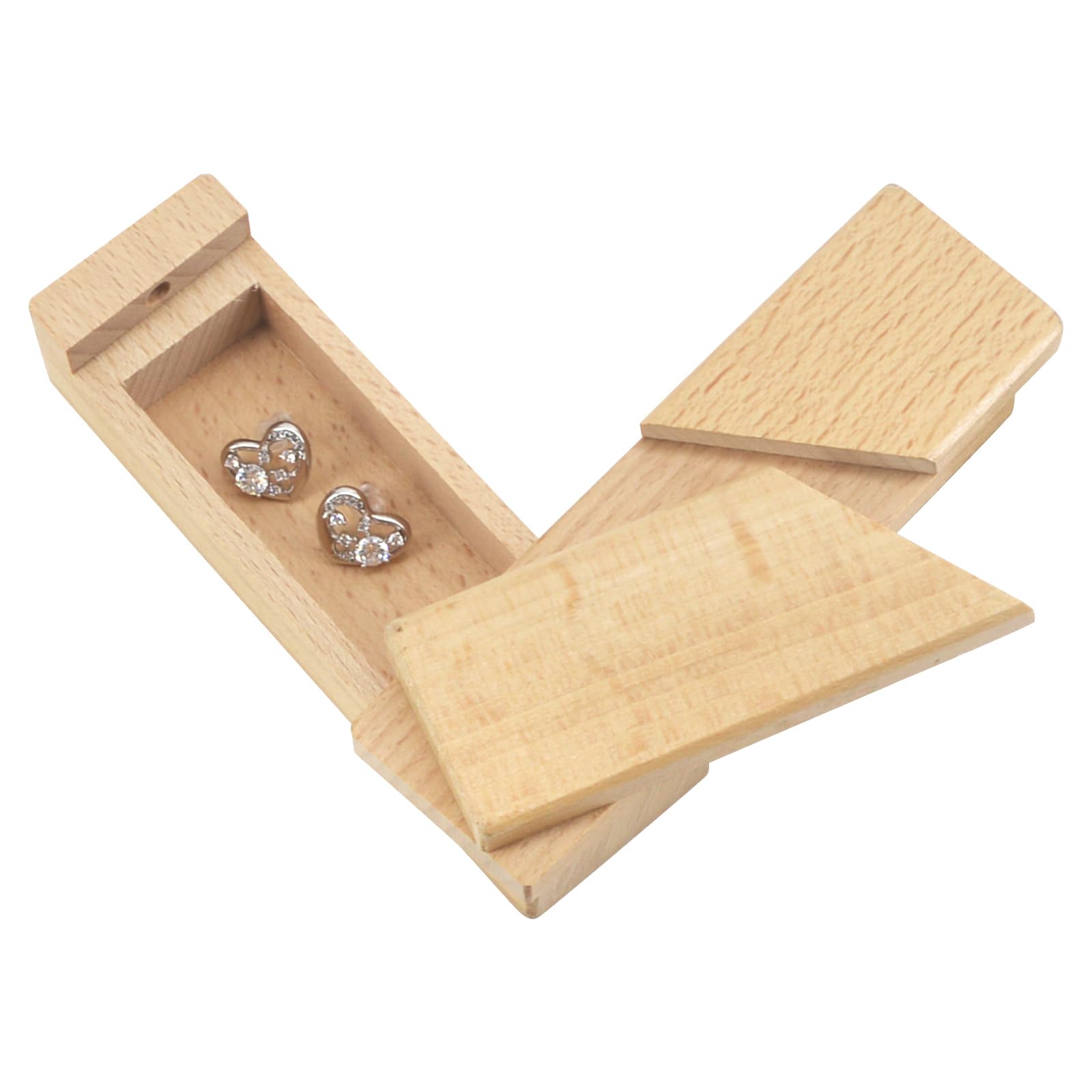 Small Magic Wooden Puzzle Box with Hidden Secret Compartment Brain Teaser Box for Adult Jewellery Surprise (Natural Wood Color) - Image 2