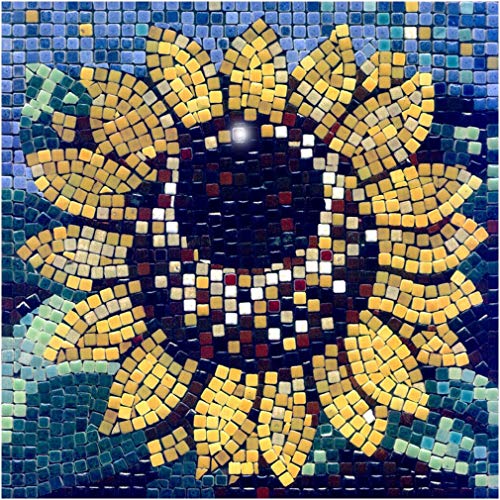 Construisez une Véritable Mosaïque avec Notre Kit DIY pour Adultes, Carré de 20cm Tournesol