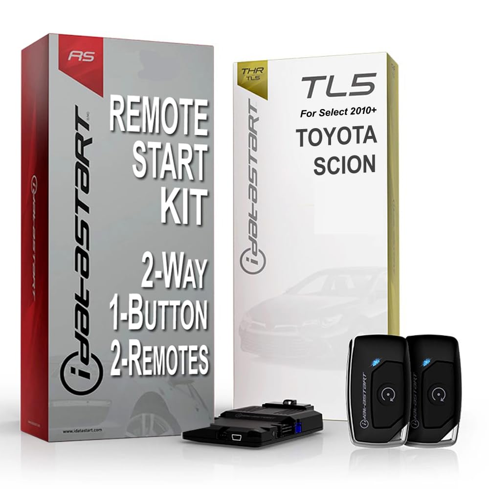 iDataStart Remote Starter KIT for Select Toyota/Scion Vehicles 2010+ w/3000ft Range (2-Way, 1-Button, 2-Remotes)