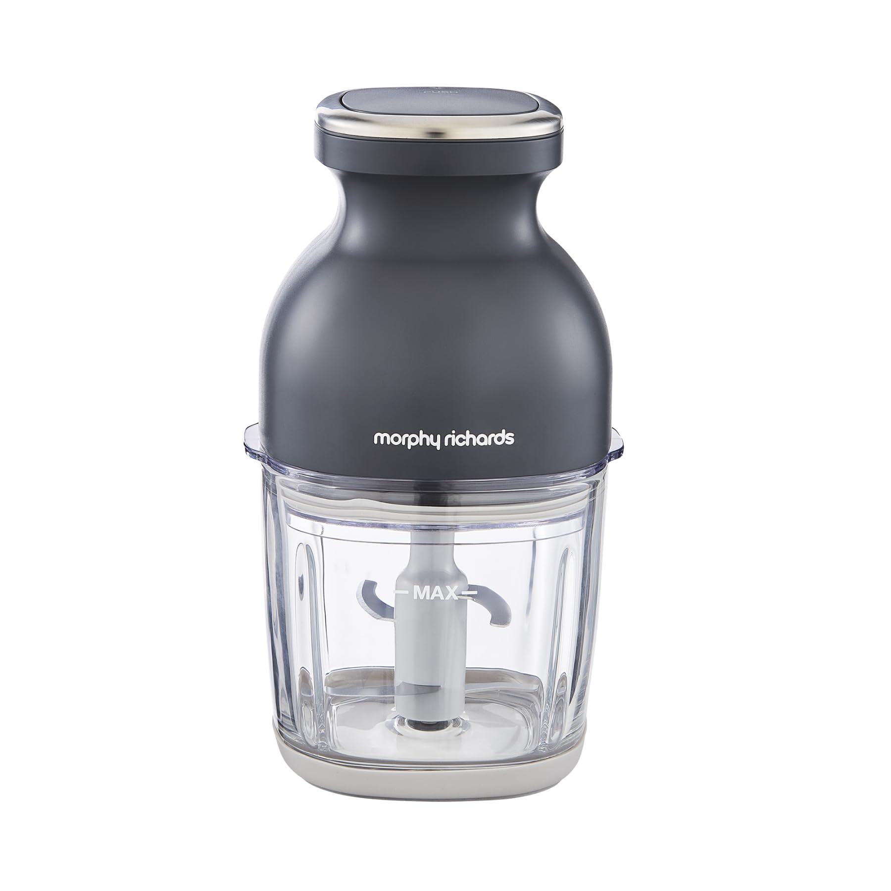 Morphy Richards 3-in-1 Cordless Mini Chopper, USB Charging, Low Noise, 500ml Glass Bowl, Chop, Whisk, Grate/Grind, Overheat/Overcharge Protection, Meats, Vegetables, Eggs, 200w, 404504