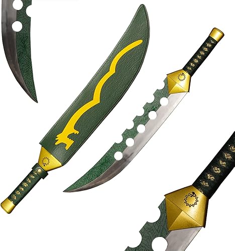 Miniatura 1 de COSWOR Meliodas Lostvayne - Espada demonio de 28.7 pulgadas, acero al carbono, los siete pecados capitales, espadas de anime para cosplay, color