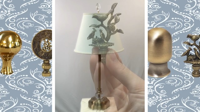 Image of Royal Designs, Inc. Fleur De Lis Finial for Lamp Shade, Polished Brass - Pack of 1