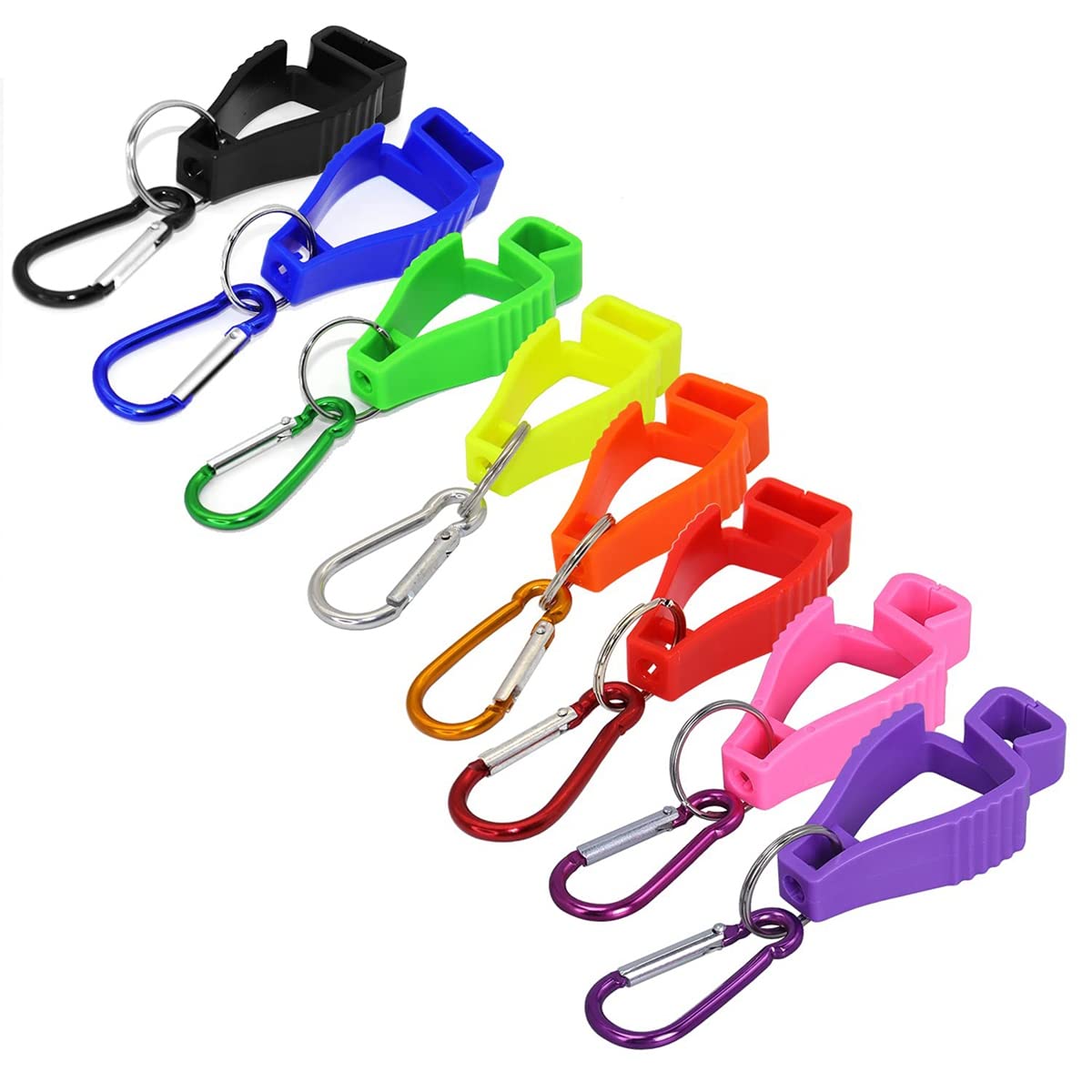 CTRLZS 8pcs Glove Clips for Work Glove Holders Glove Belt Clip with Metal Carabiners for Construction Worker Guard Labor