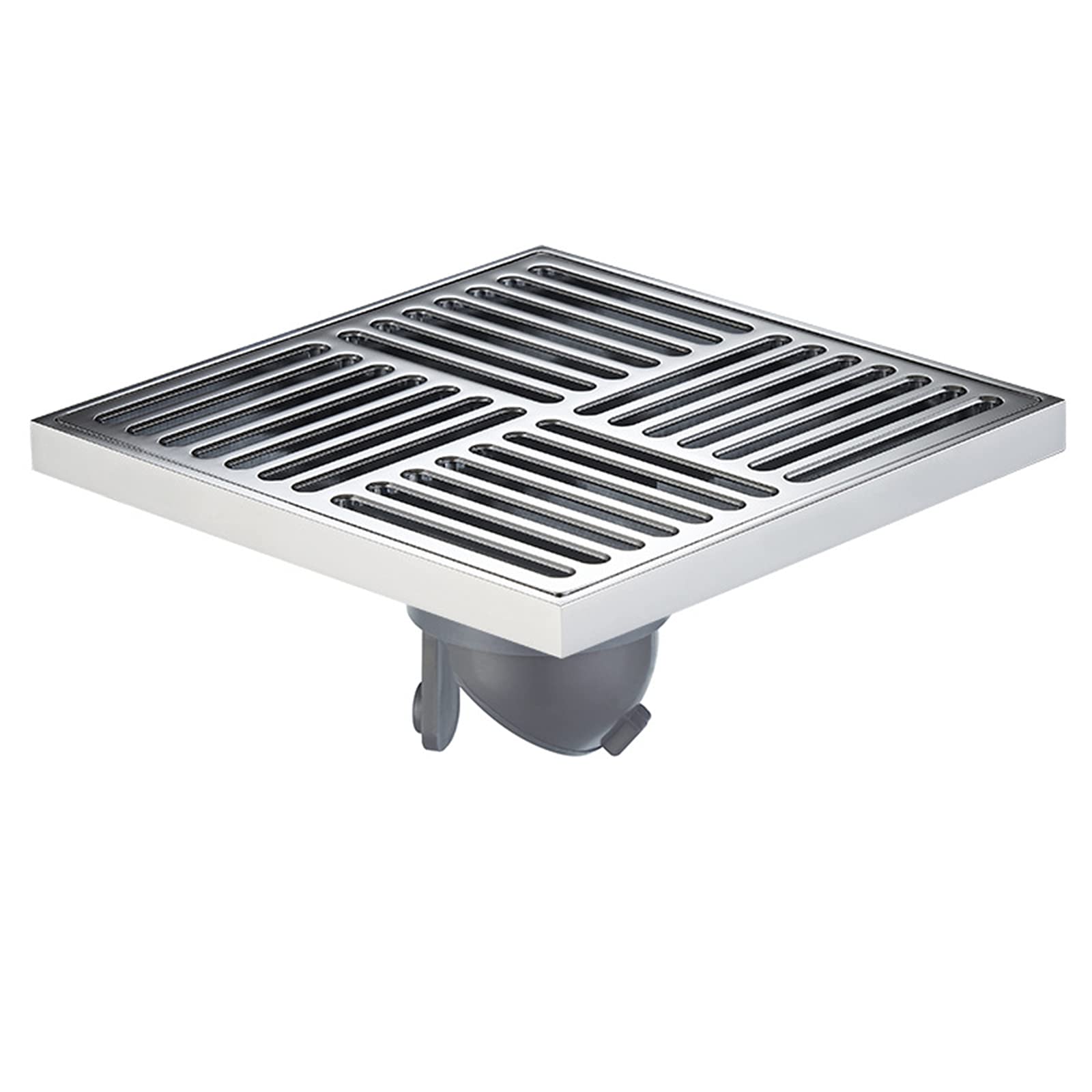 Bonde de douche en laiton de qualité supérieure avec grille amovible chromée 15cm