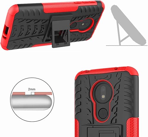Miniatura 4 de Funda de teléfono para Moto G7 PowerMotoG7 SupraMoto7 Optimo Max con protector de pantalla de vidrio templado, carcasa rígida y resistente,