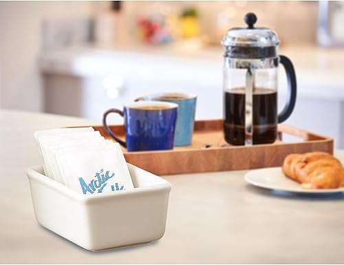 Miniatura 8 de HIC Kitchen Juego de azúcar y crema, porcelana blanca fina, juego de 2 piezas