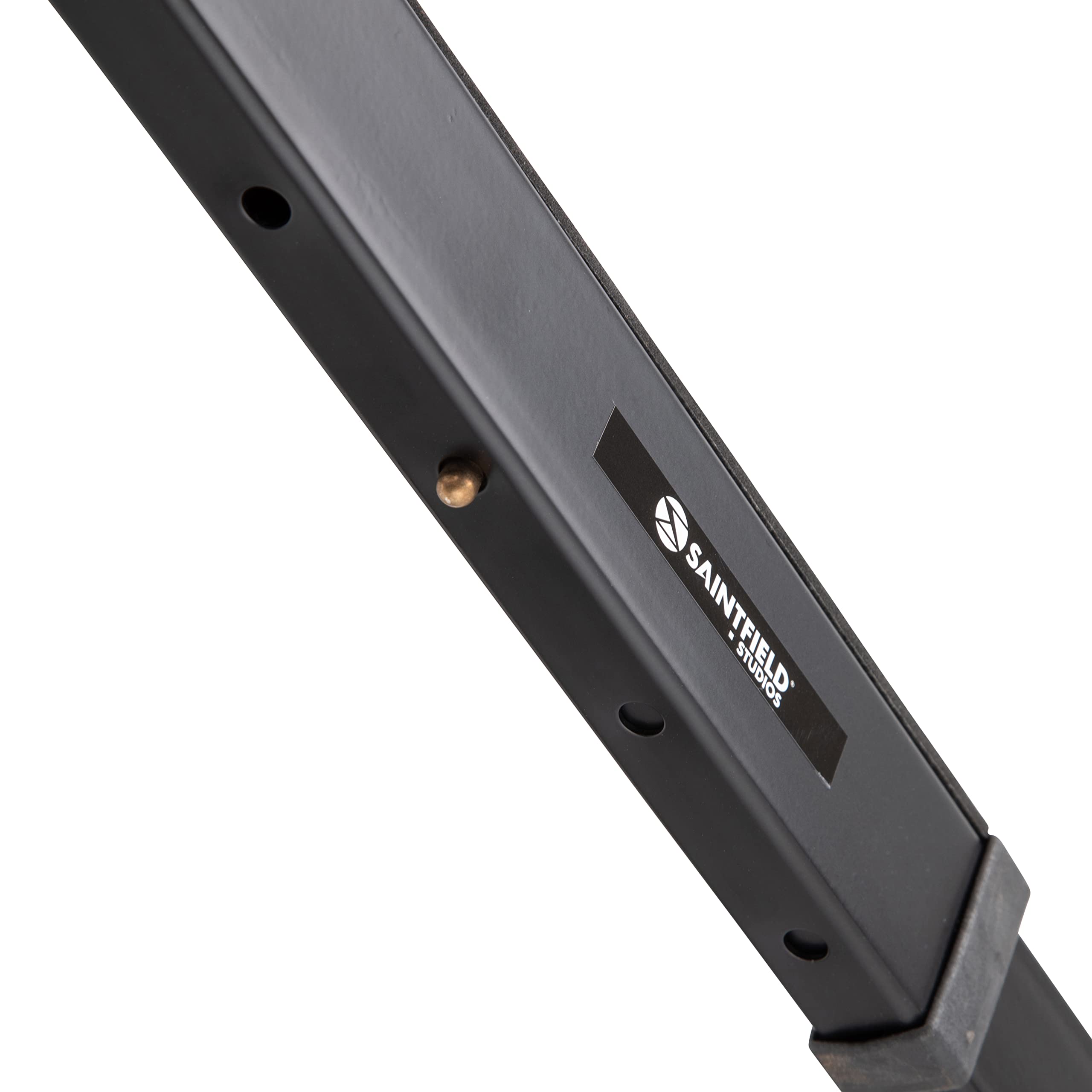 Saintfield Studios - Brazos para Teclado de Slatwall - Par - Metal Negro - Ajustables con Relleno de Espuma para Estudio u Hogar - Completo con Clips de Cable de Silicona