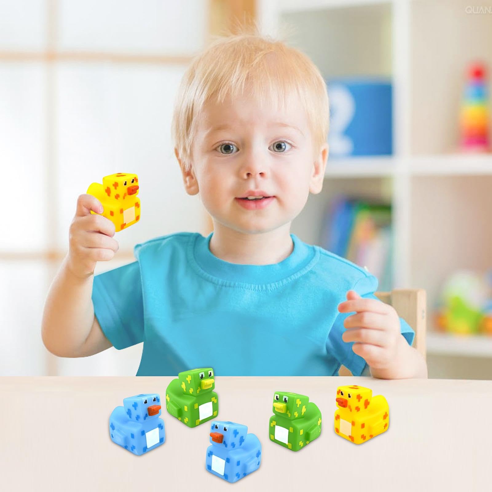 Amazon.co.jp: Zankie アヒルの浴槽のおもちゃ、四角いゴム製