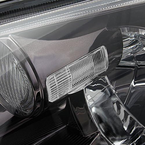 AKKON - For Nissan Altima Black Bezel Halogen Type Headlights Front Lamps Replacement Left + Right Pair