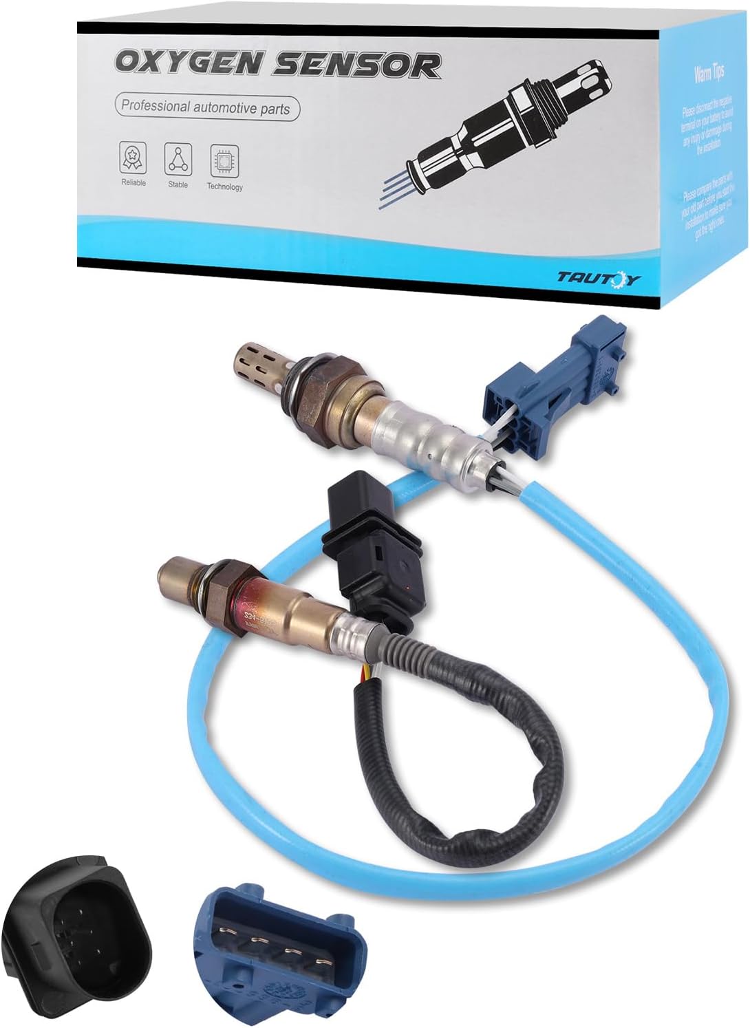 TAUTOY 234-5135 234-4488 O2 Oxygen Sensor for 2007 2008 2009 2010 Mini Cooper 2Pcs (1.6L L4) Upstream Downstream Replaces#17107515499 11787590713