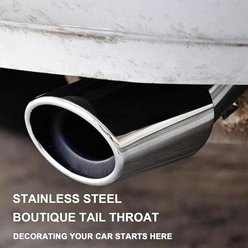 Miniatura 6 de Punta de escape de automóvil de acero inoxidable, 2.5 a 3.3 pulgadas, decoración ajustable para automóvil, acabado cromado, punta de escape para