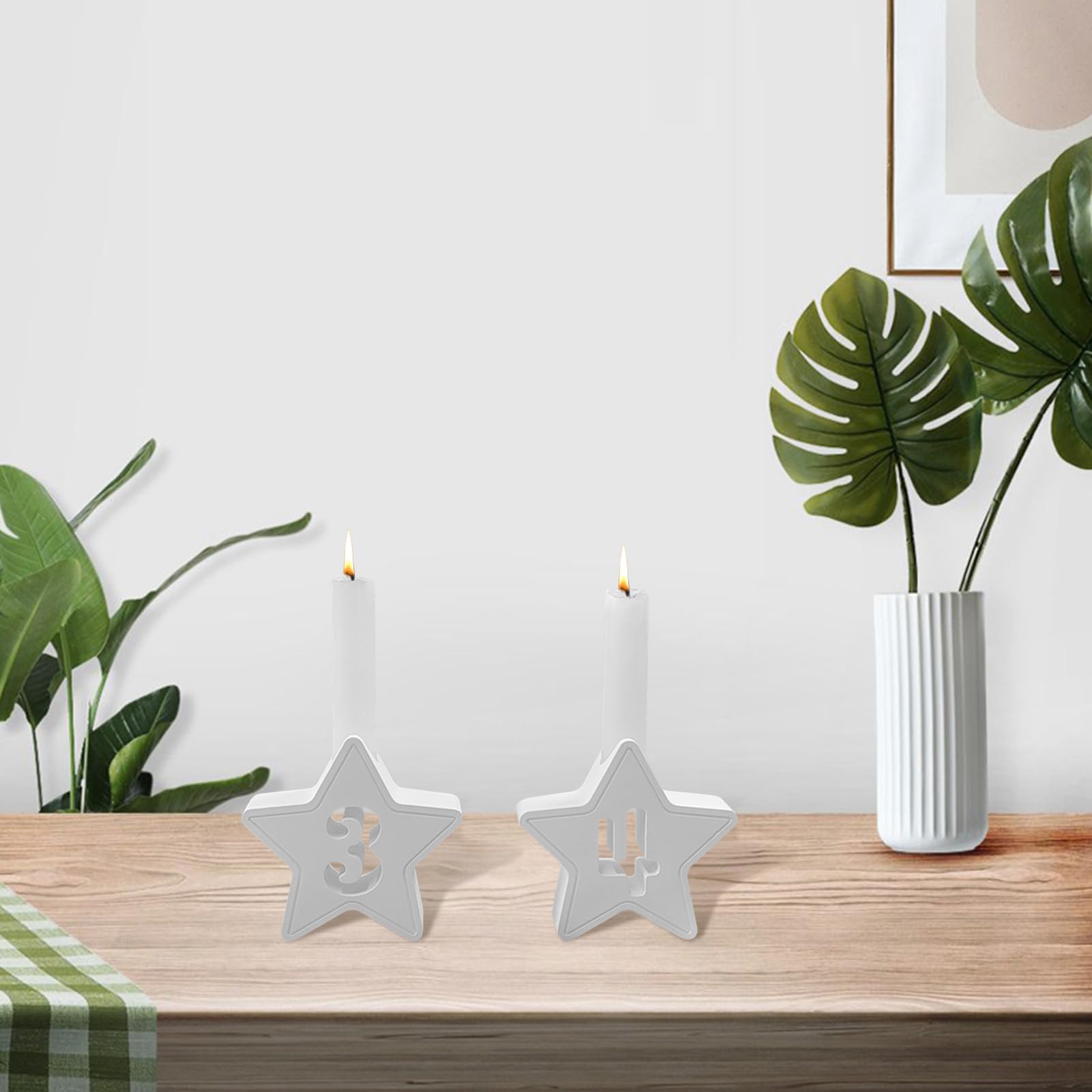 Silikonformen Sterne - Gießformen Für Weihnachtskerzenhalter