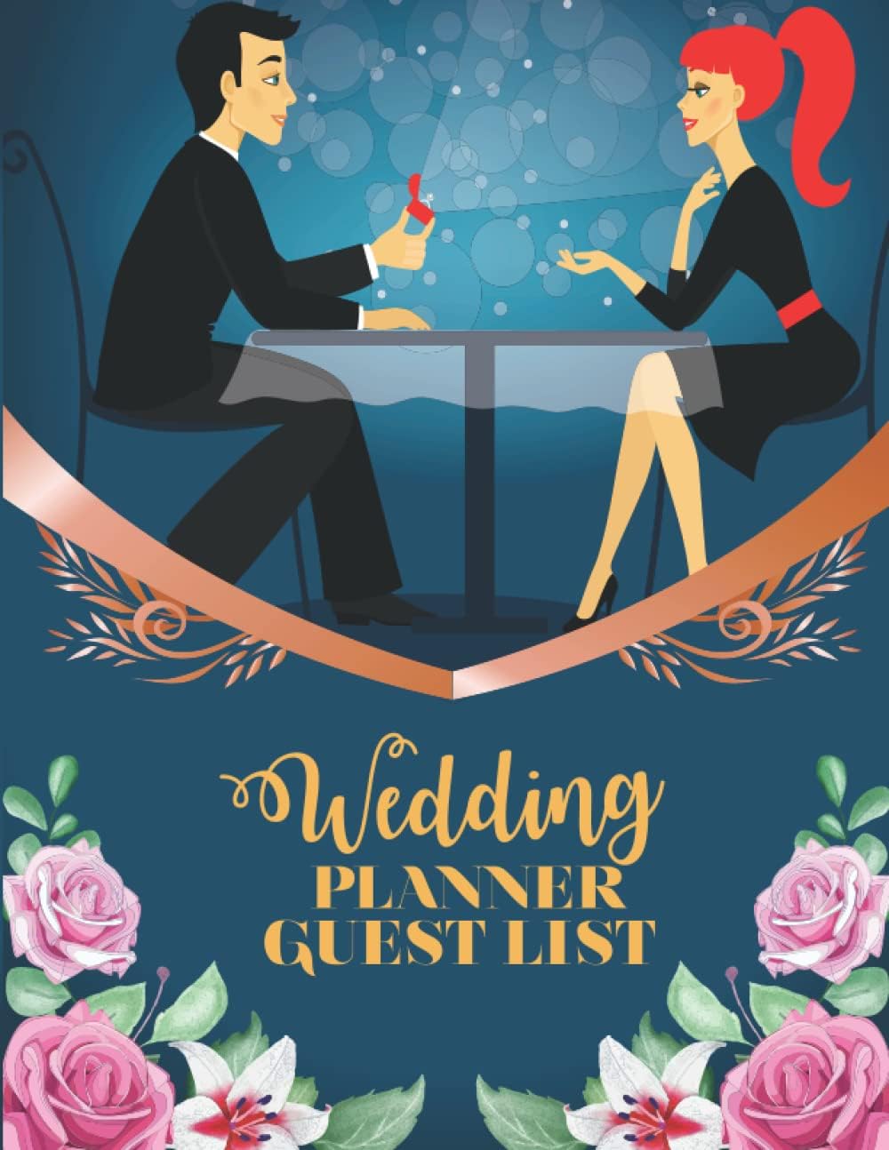 Wedding Planner: Beautiful Flower wedding planner and Organizer with Wedding Checklist, Budget, Timeline, Guest List, To Do List Notes and Ideas