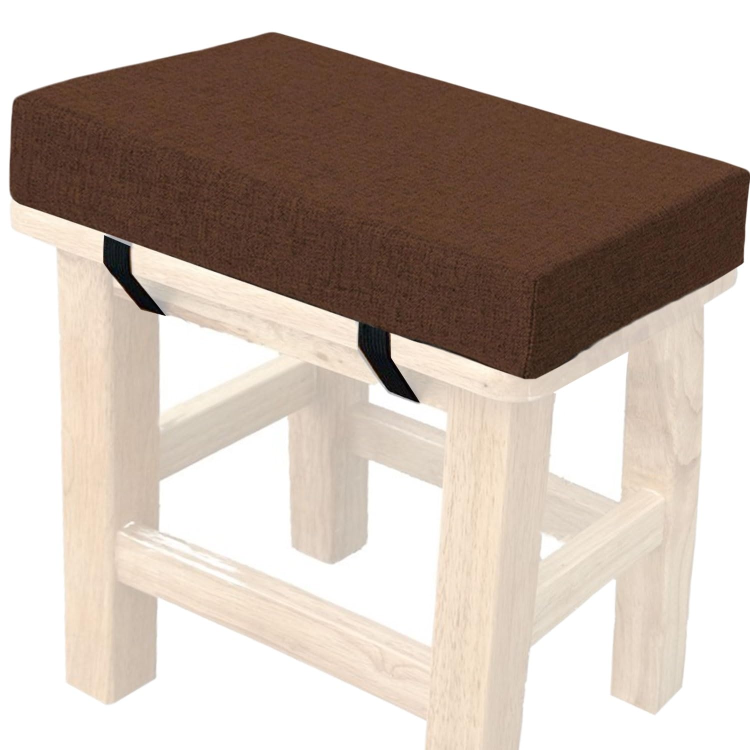 HKJGNH Memory Foam Square Seat Cushion3/5/8cm Thick,35/40/45/50cm Rectangular Stool Cushion,Anti - Slip, Seat Cushion seat Pads Dining Chairs with Removable Cover for Kitchen Bar Chairs(@6,30x40x3cm)