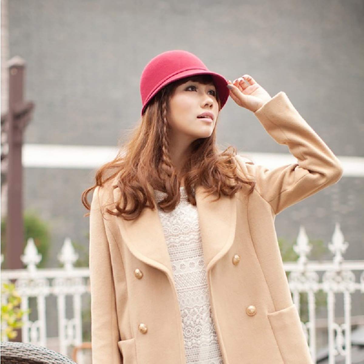 Faux Wool Fedora Bowler Bowknot Panama kapelusz filcowy kapelusz bucket hats, damska czapka ślubna Cloche Derby Hats Bowler Church Hat