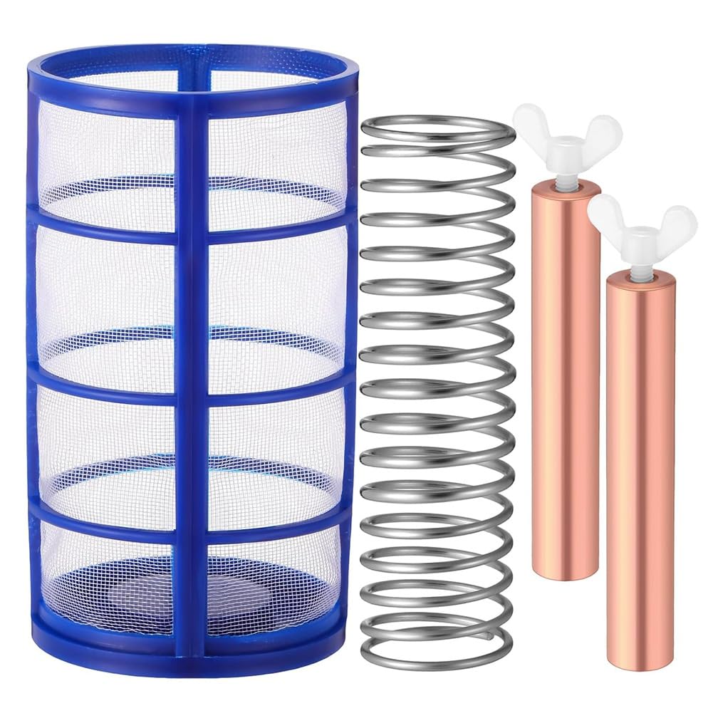 Littimoon Copper Anodized Replacement Kit Basket Screens,Springs andScrews forSolar Pool Ionizers