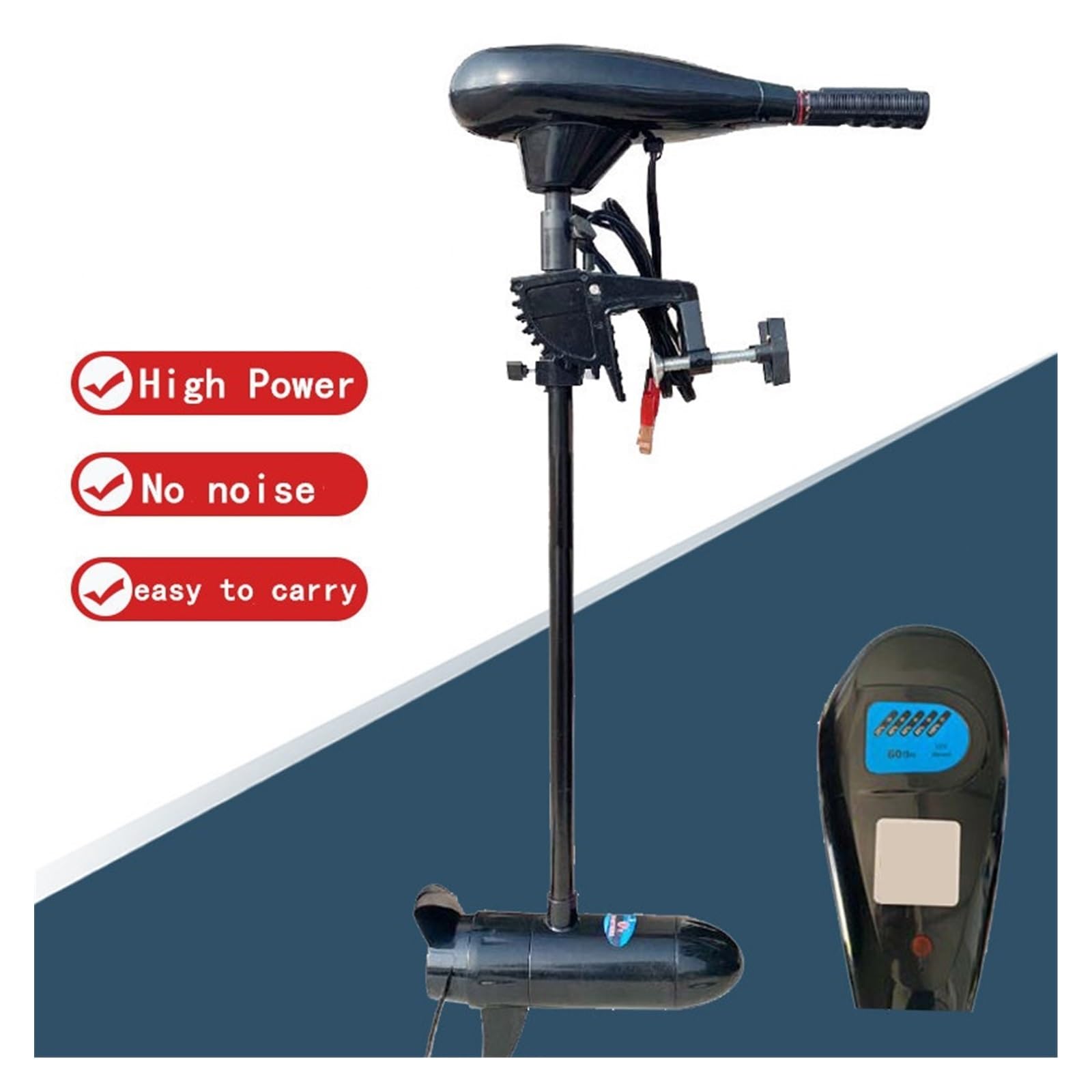 Motore Fuoribordo, 50 LBS 12 V 8KM//H Motore elettrico for traina ， fuoribordo for gommone Pesca Kayak Canoa Gommone