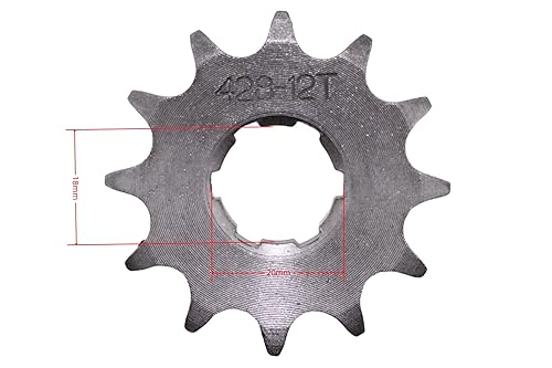 Miniatura 2 de Piñón delantero para motocicleta 428 para motocross de 50 cc, 70 cc, 90 cc, 110 cc, 125 cc, 140 cc, 160 cc, motocross, mini bicicleta, TaoTao,
