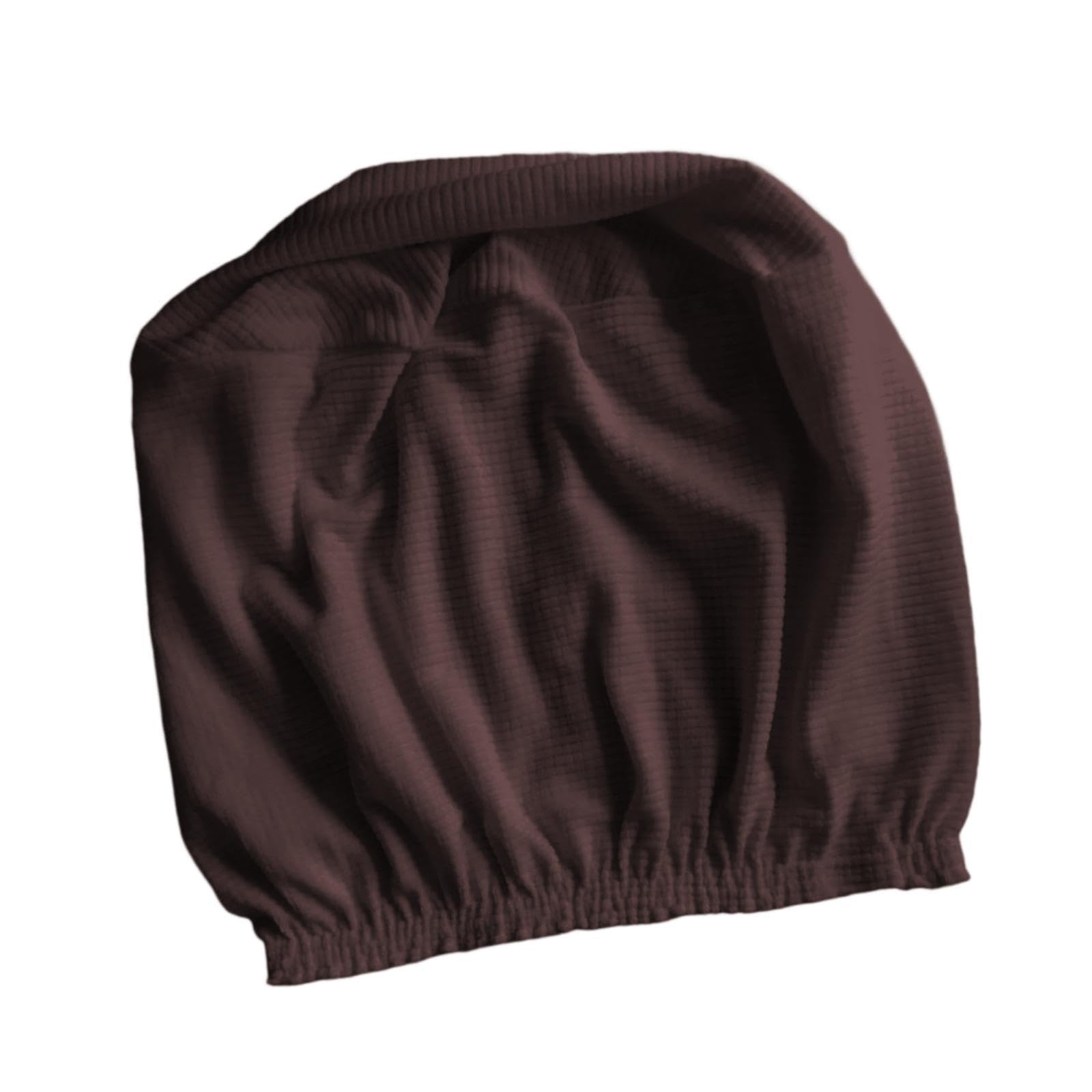 Bothyi Ottoman Cover, Stretch Ottoman Slipcover, Round Ottoman Storage Cover, Furniture Protector Cover with Elastic Bottom, Brown