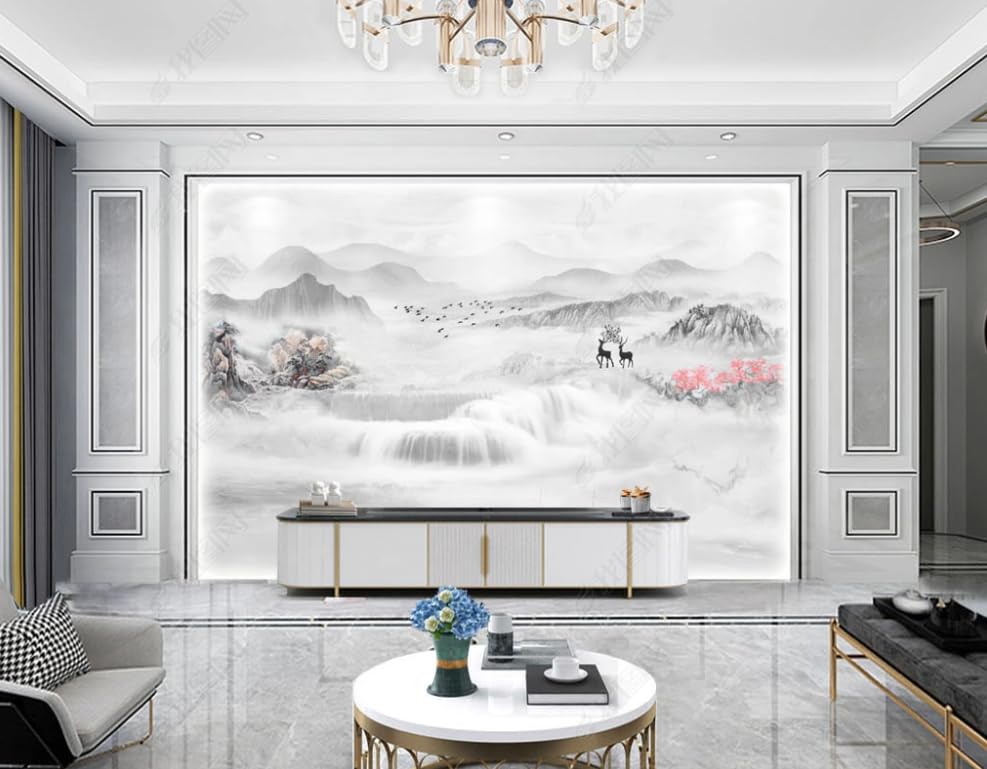 Poster géant mural pour salon au motif paysage en pierre naturelle 350cm