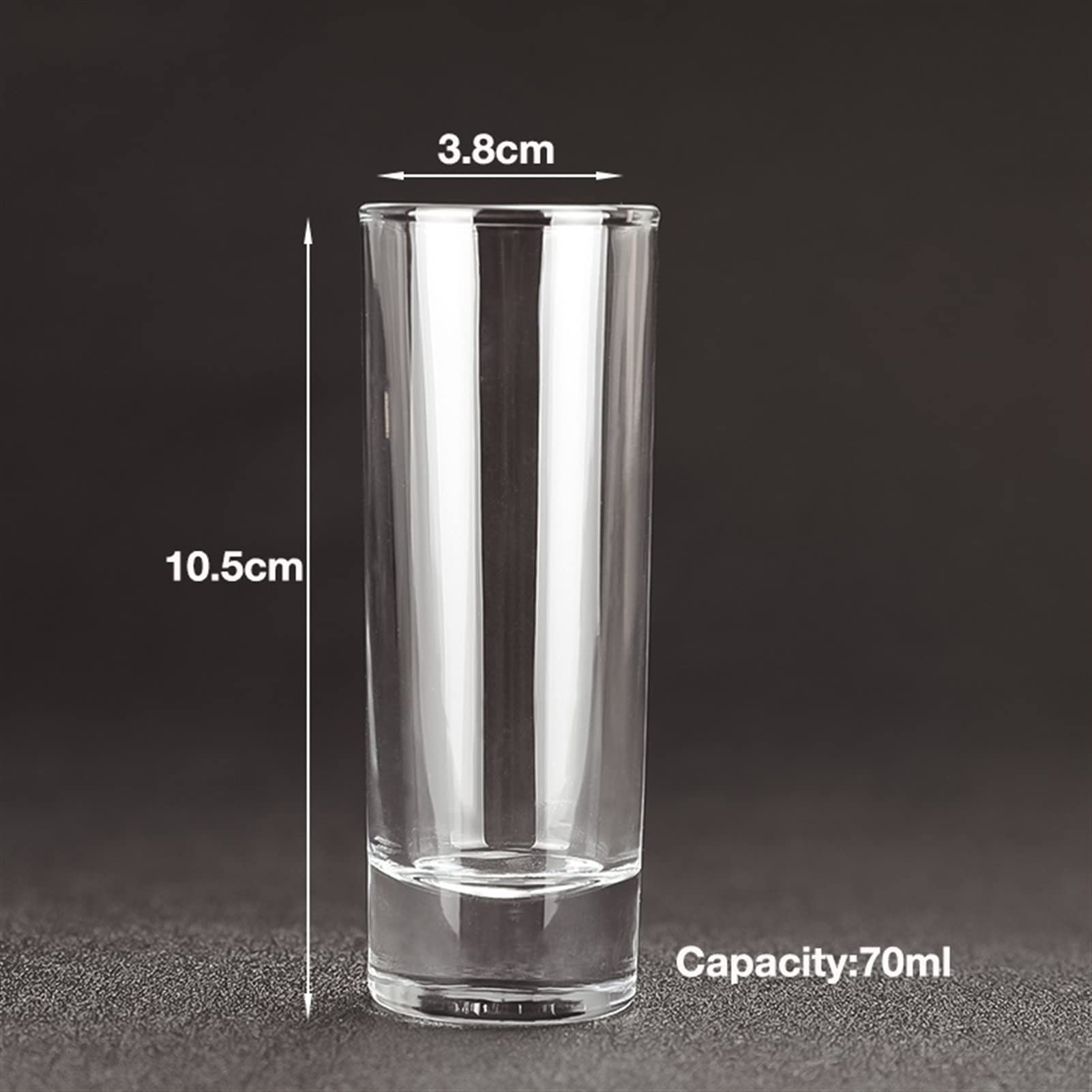caihuashopping Szklanki do picia 6-częściowy wykwintne szklanki do napojów, kieliszki do whisky, mini szklane kubki do likieru, dwustronne szklane szklanki ze szklanymi szklankami